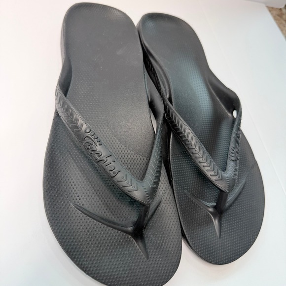 Archies Arch Support Flip Flops Mens 9 Womens 10 Black Orthotic Sandals main image 7